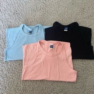 Old Navy Kids Tank Tops - Light Blue, Black, and Pink